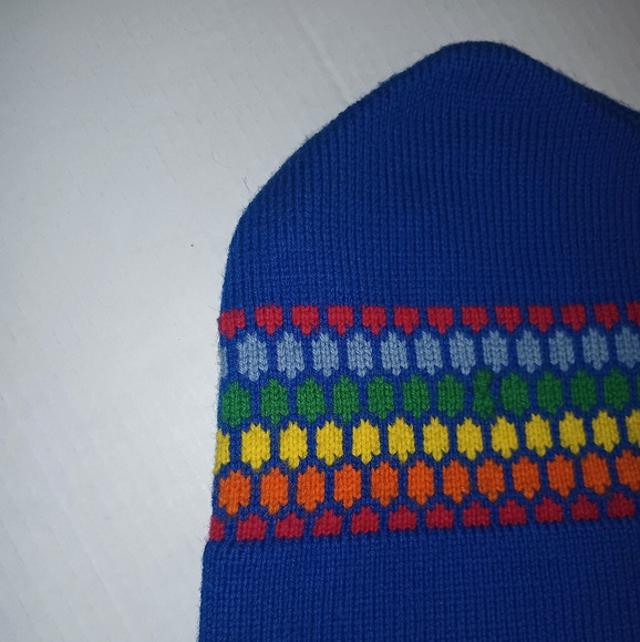 Bar-W Vintage Peaked Ski Hat Royal Blue